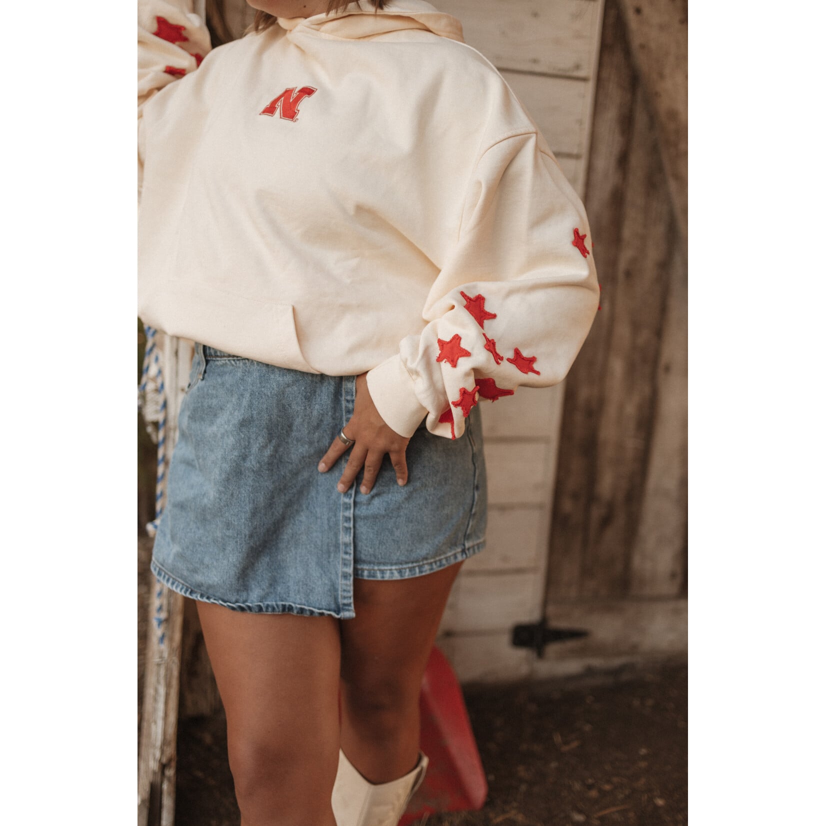 Nebraska Cornhuskers Star Stitch Hoodie