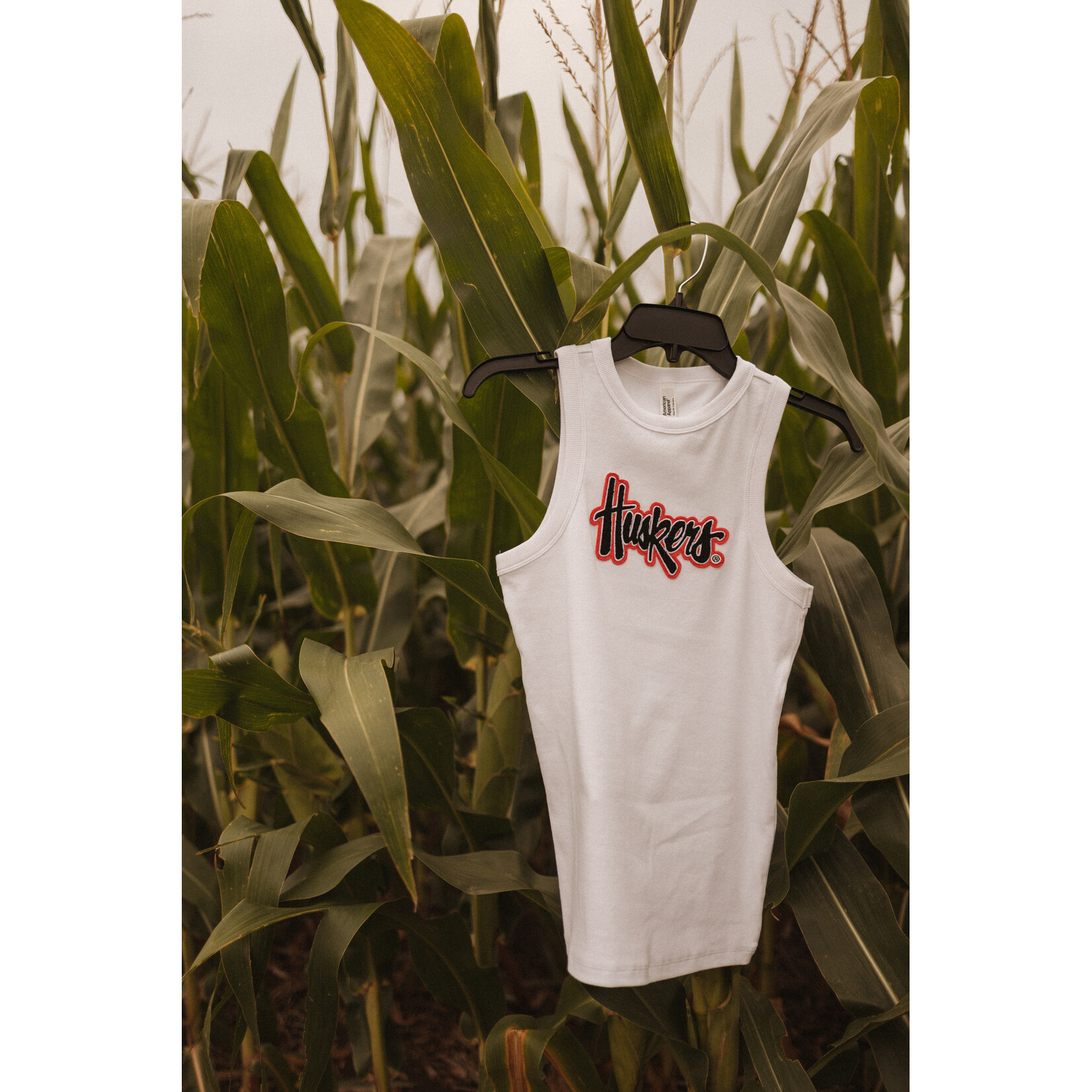 American Apparel Huskers Patch Ribbed Tank