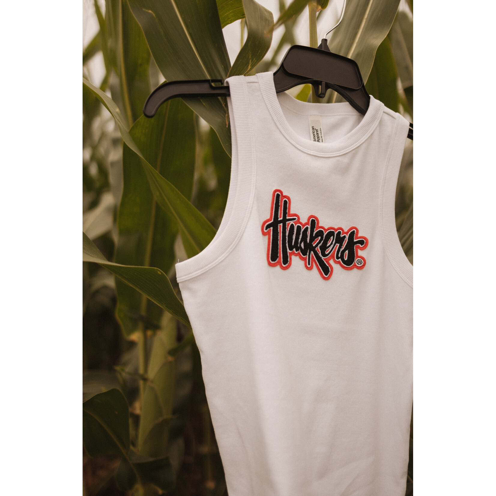American Apparel Huskers Patch Ribbed Tank