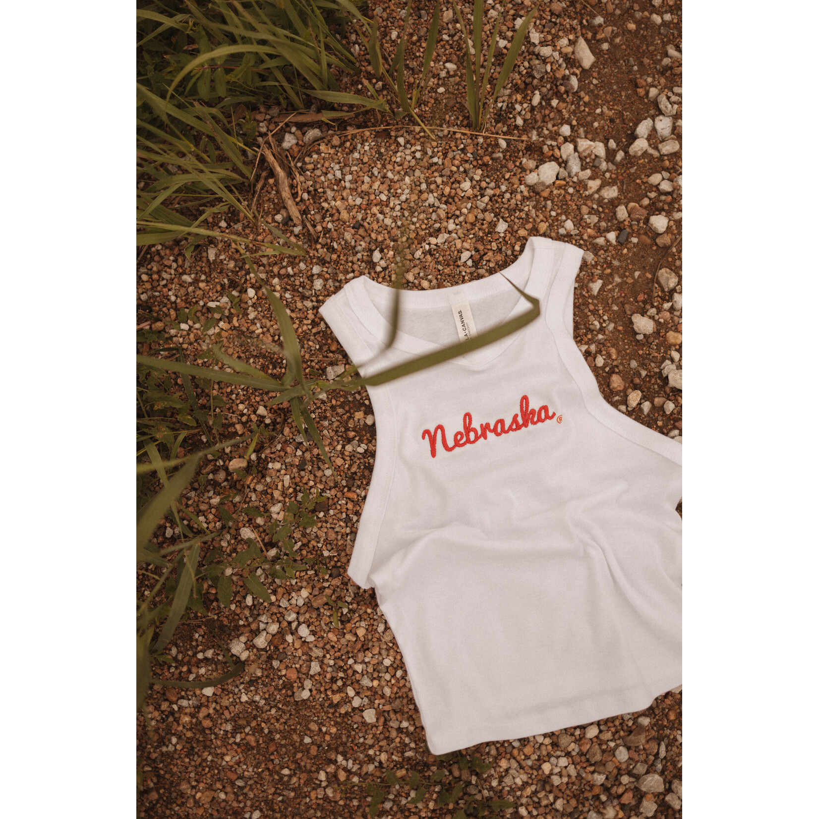 Bella+Canvas Nebraska Cursive Embroidered Tank