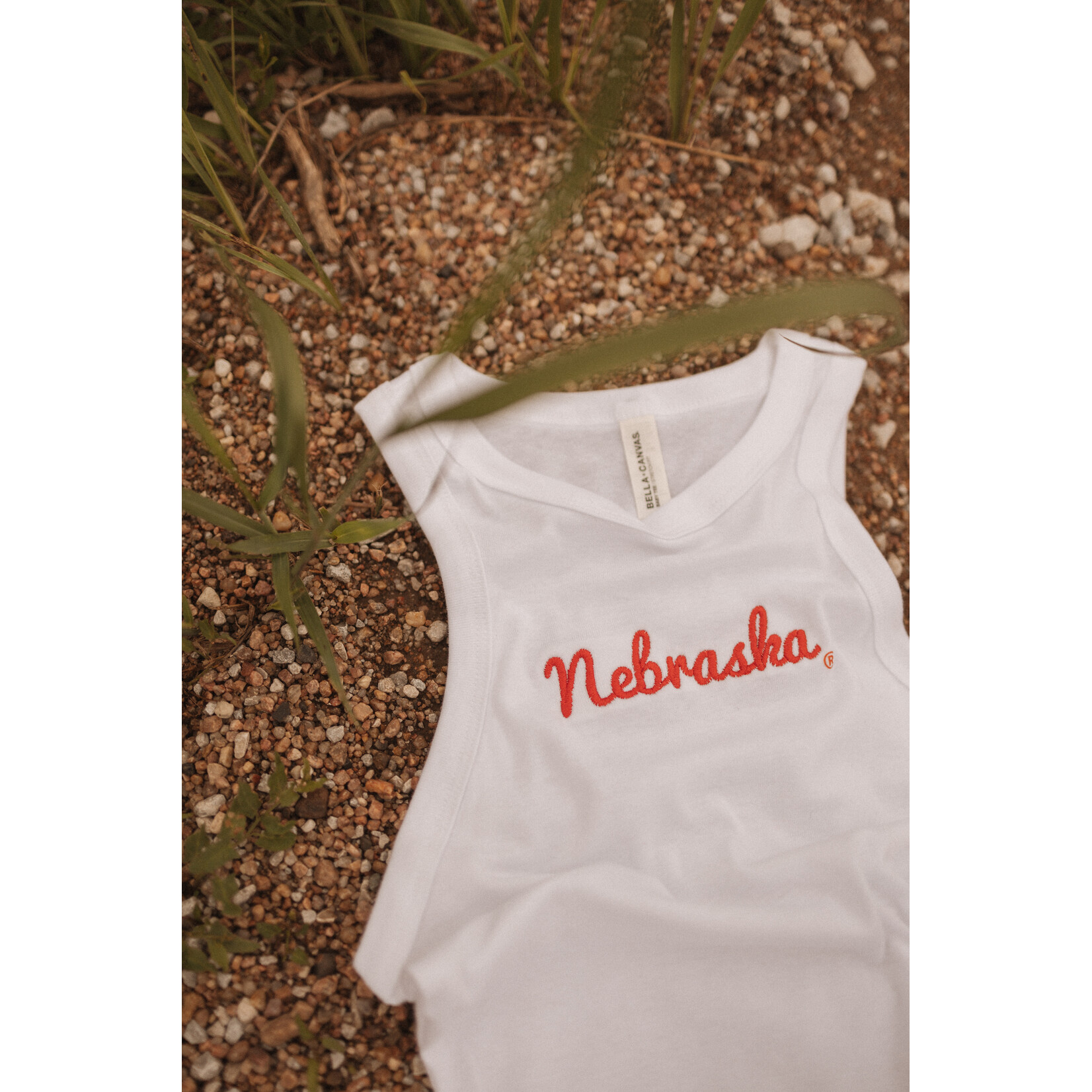 Bella+Canvas Nebraska Cursive Embroidered Tank