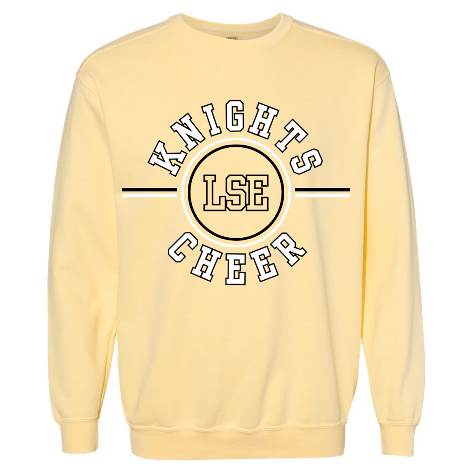 comfort colors Knights Cheer LSE Circle Crew Comfort Wash