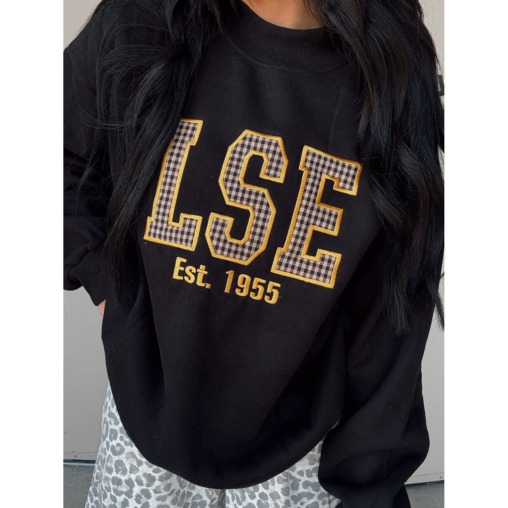 Gildan LSE Embroidered Gingham Mockneck