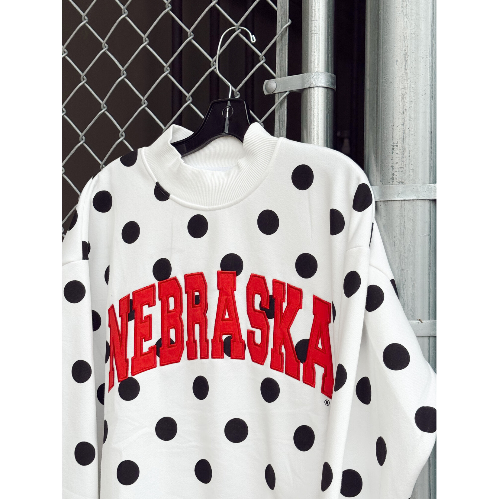 Nebraska Polka Dot Mockneck