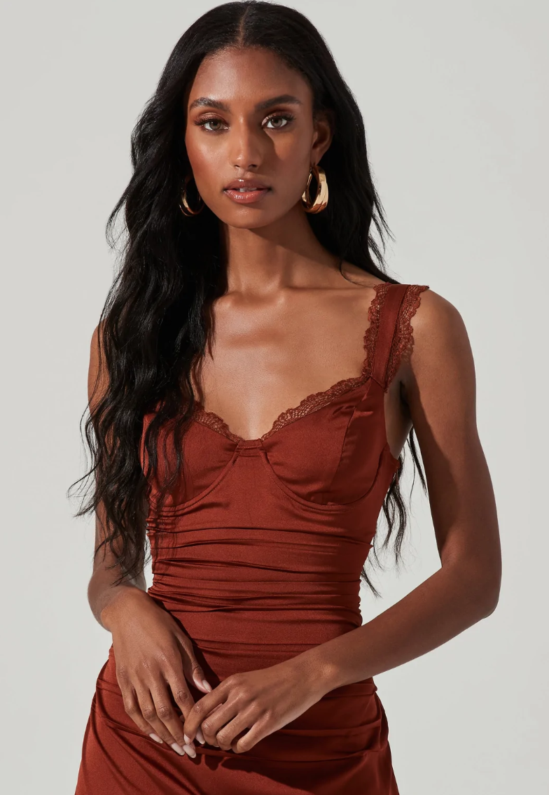 ALVA DRESS RUST - Atelier Boutique