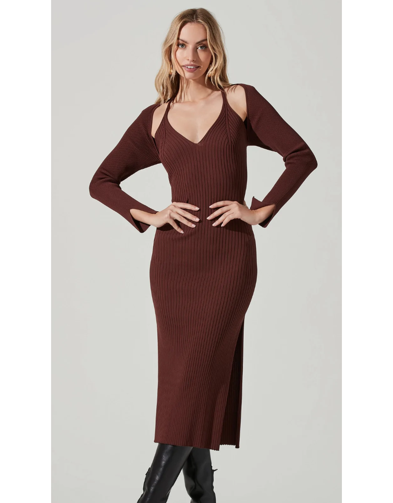 ABELLA DRESS CHOCOLATE