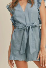 MIOU MUSE CHAMBRAY ROMPER