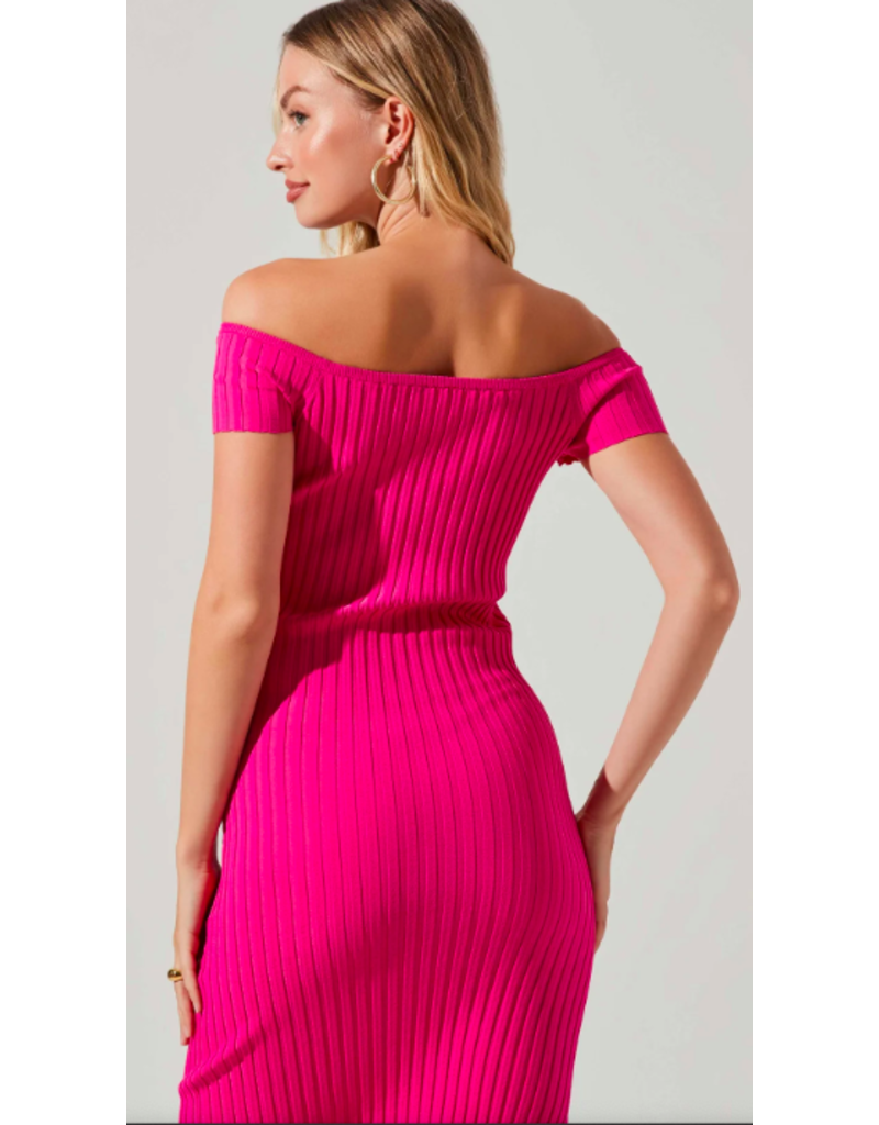 LORIANA HOT PINK DRESS