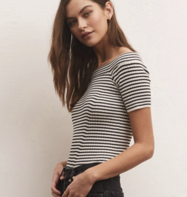 Z SUPPLY BIRDIE OFF SHOULDER STRIPE TOP