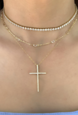 LPL CREATIONS Gold Filled and Pave Cross, Faith Necklace
