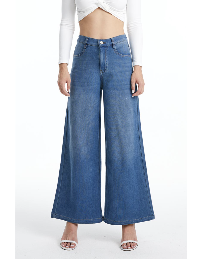 BAYEAS HIGH RISE WIDE LEG FLARE JEANS