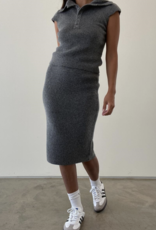 ET CLET SOFT RIBBED POLO MIDI SKIRT