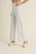 MIOU MUSE LIGHT METALLIC SILVER STRETCHED PANTS