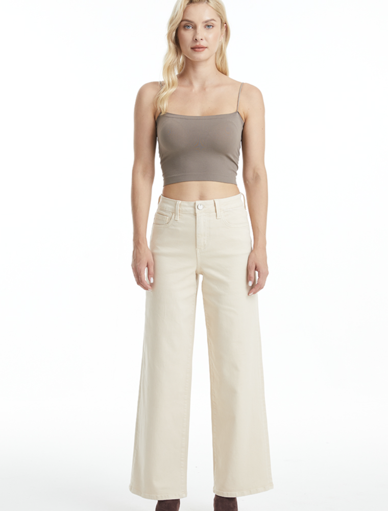 BAYEAS HIGH RISE WIDE LEG KHAKI