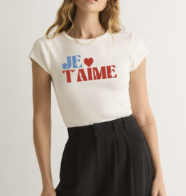 Z SUPPLY JE T'AIME CHEEKY TEE