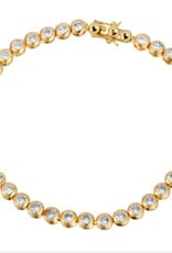 NIKKI E DESIGNS REMI TENNIS BRACELET 7" GOLD