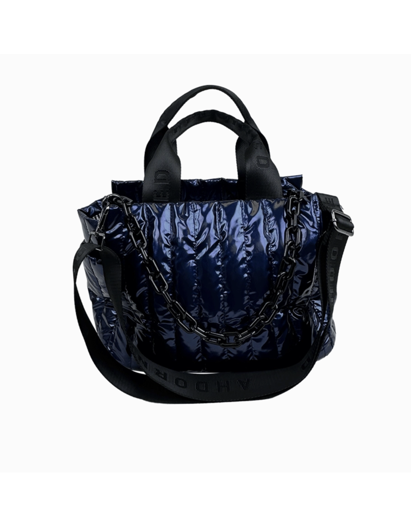 AH.DORNED ROSIE LIQUID QUILTED NYLON HANDBAG