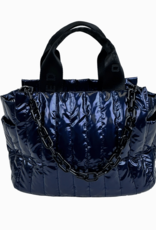 AH.DORNED ROSIE LIQUID QUILTED NYLON HANDBAG