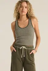 Z SUPPLY ESSY STRIPE RIB TANK GRAPE LEAF