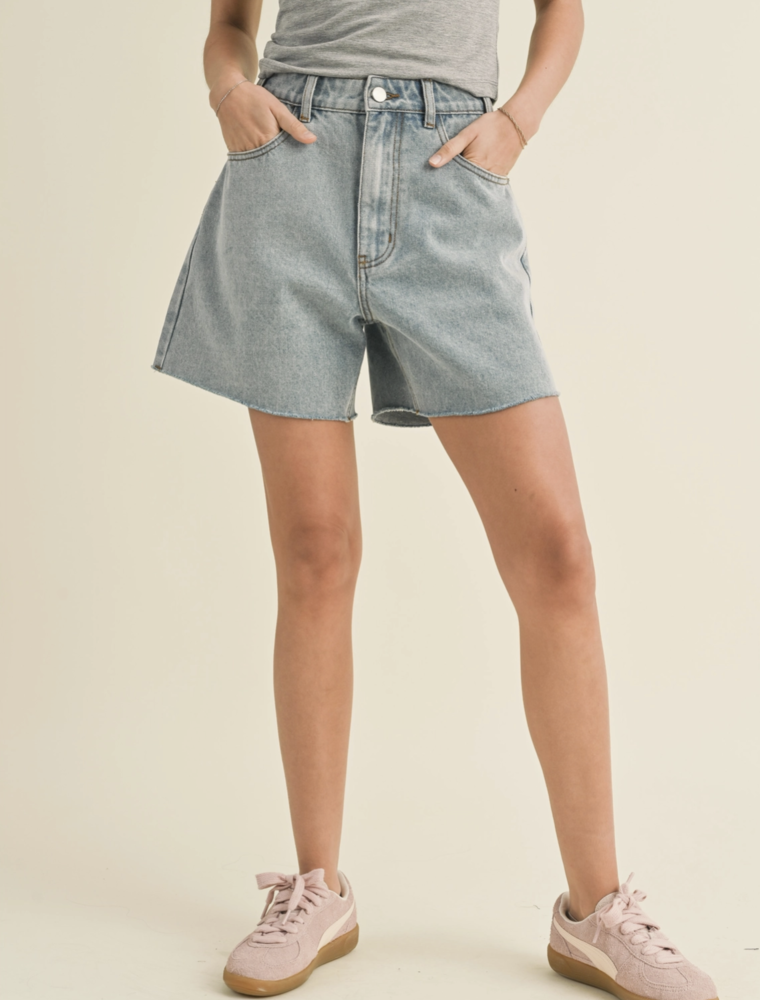 MIOU MUSE DENIM WASHED SHORTS