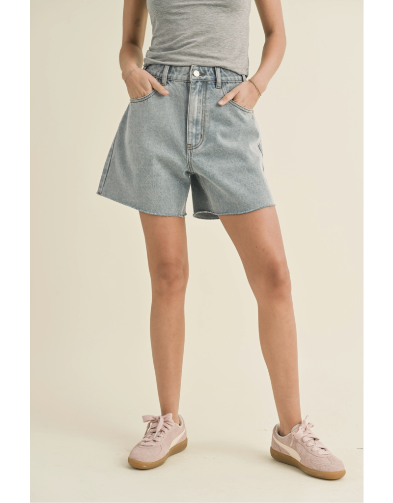 MIOU MUSE DENIM WASHED SHORTS