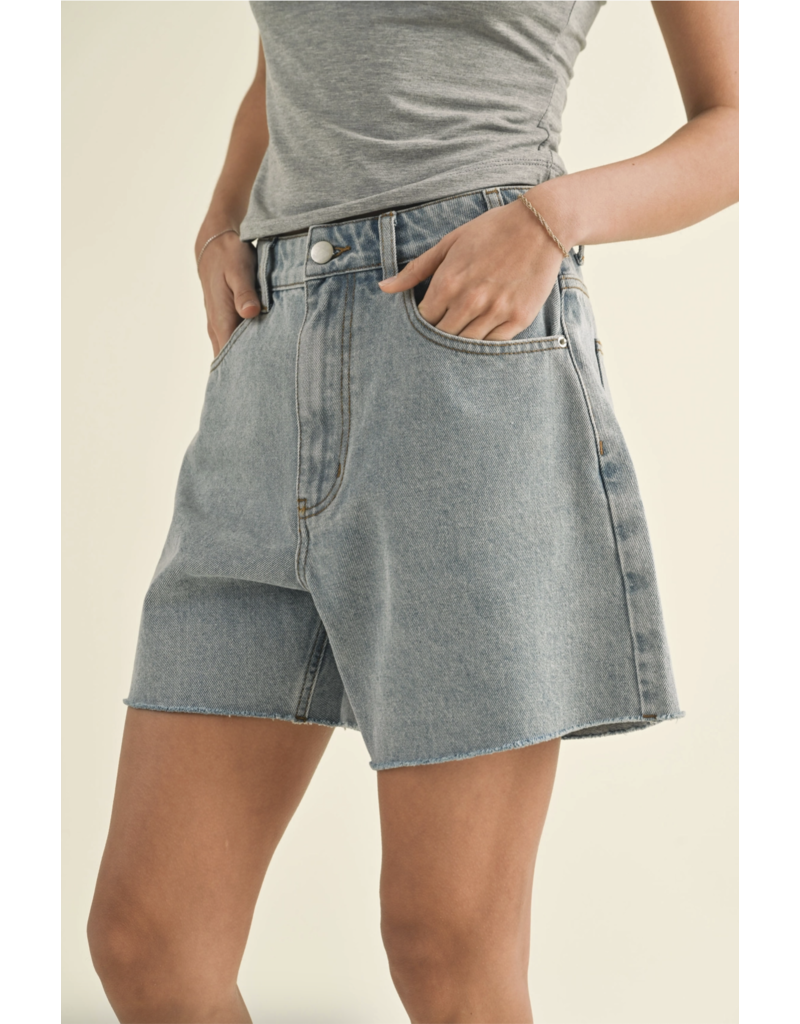 MIOU MUSE DENIM WASHED SHORTS