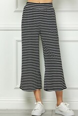 SEE AND BE SEEN STRIPED KNIT CROPPED PANTS