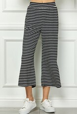 SEE AND BE SEEN STRIPED KNIT CROPPED PANTS