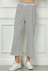 SEE AND BE SEEN STRIPED KNIT CROPPED PANTS