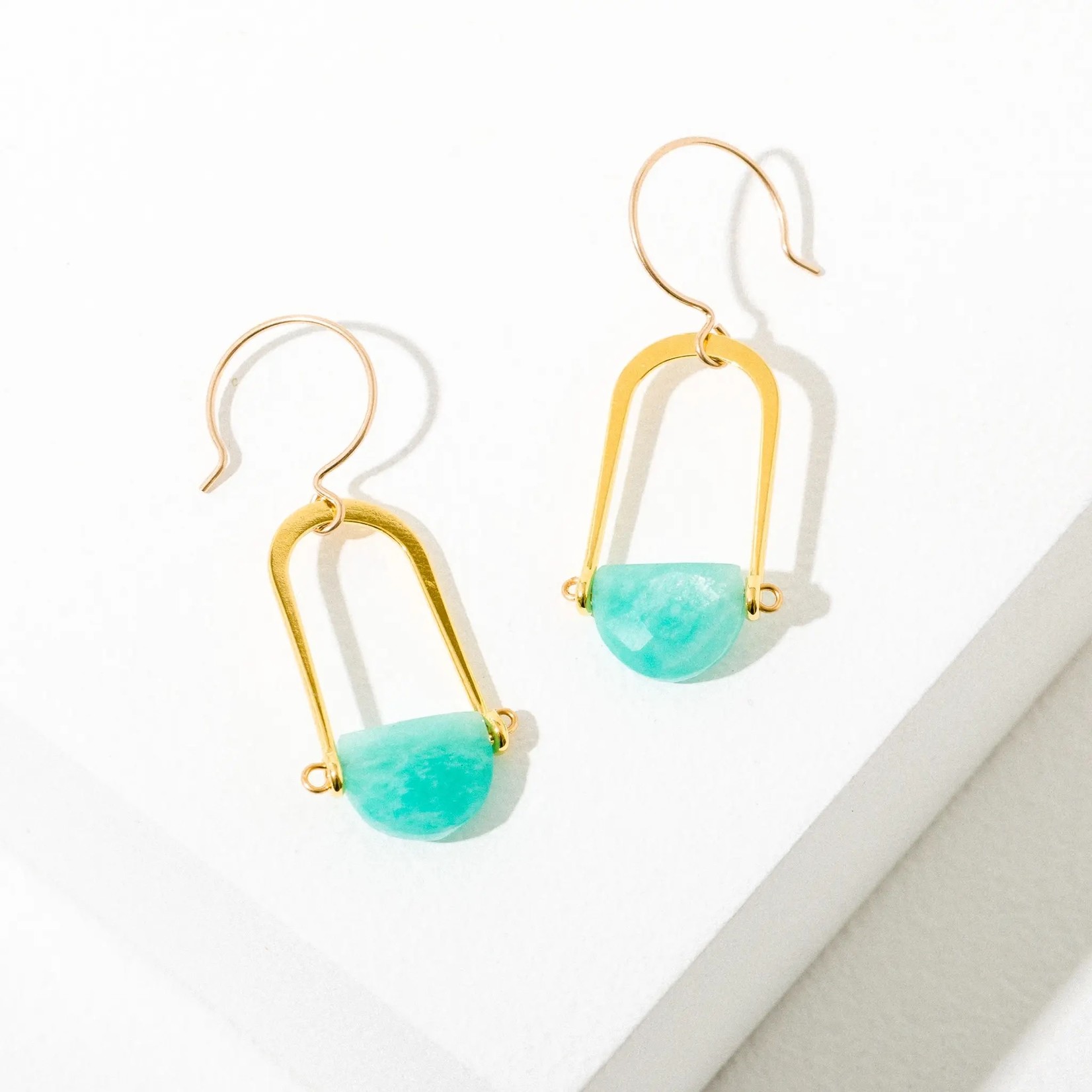 Teara Earrings with Amazonite