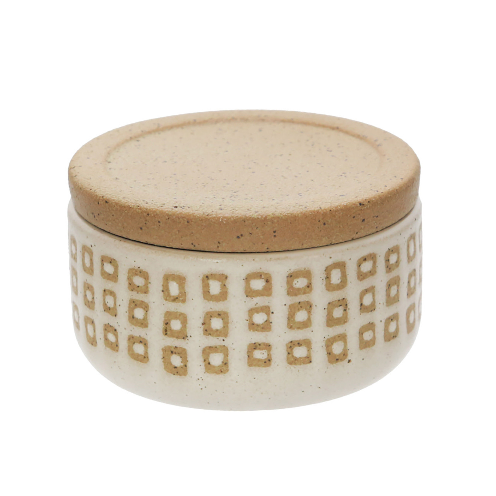 Dotted Ceramic Covered Jar