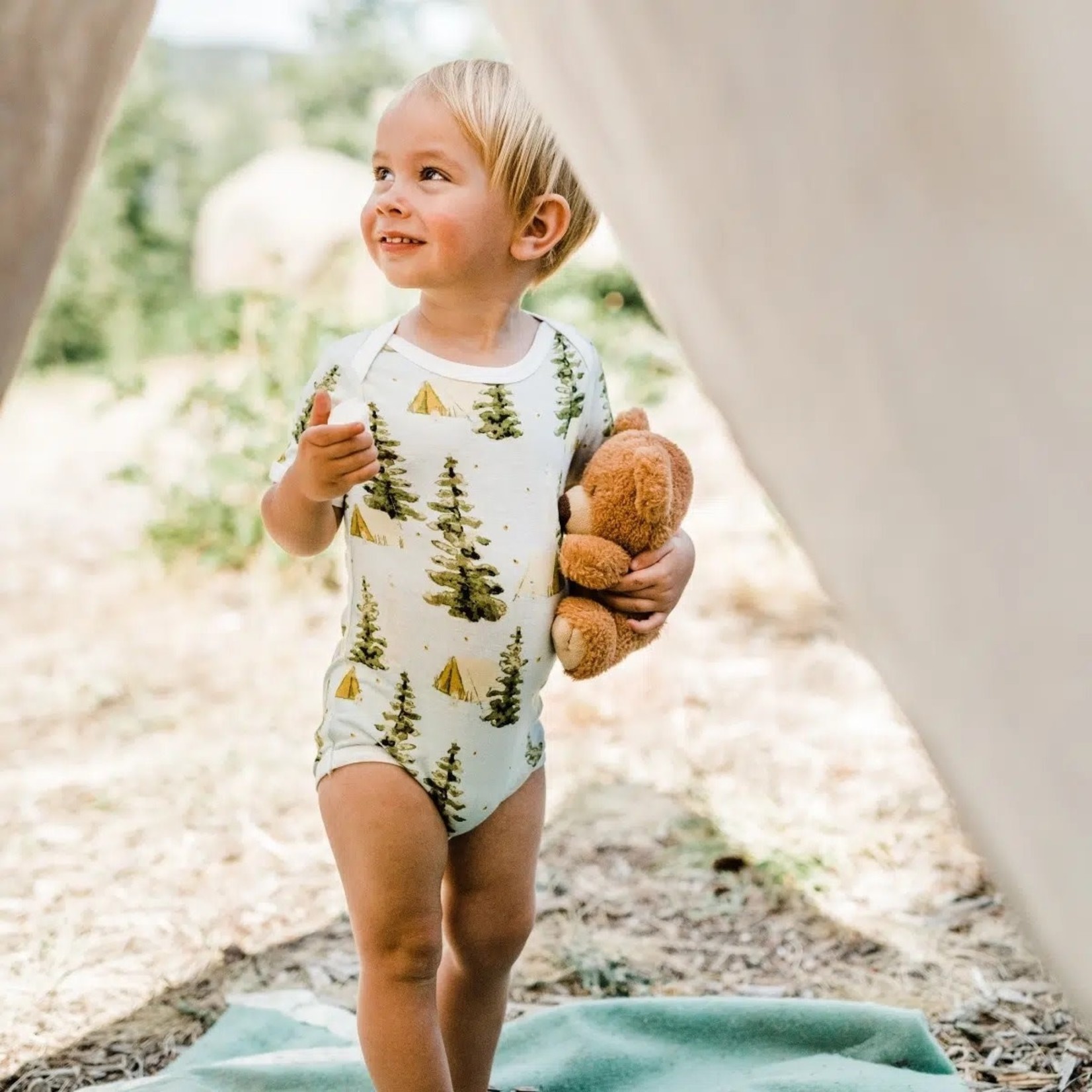 Camping Short Sleeve Onesie