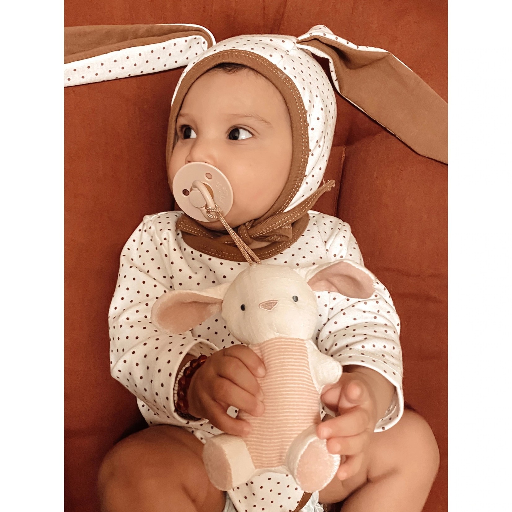 Natural Rubber Pacifier with Stuffed Animal