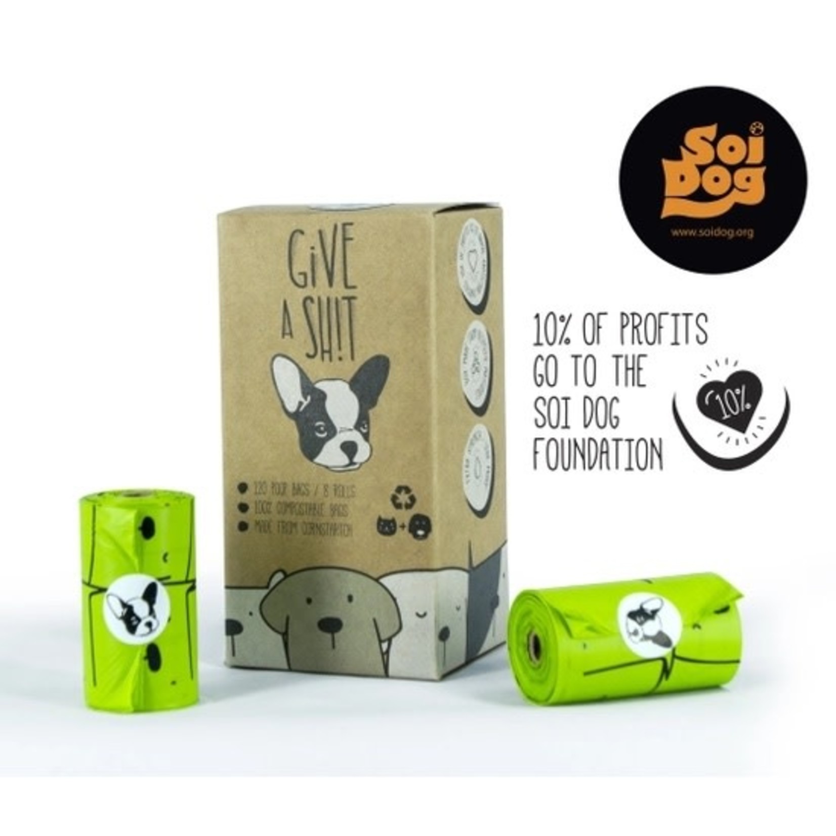 Give A Shit Compostable Dog Poop Bags - 240 Bag Box