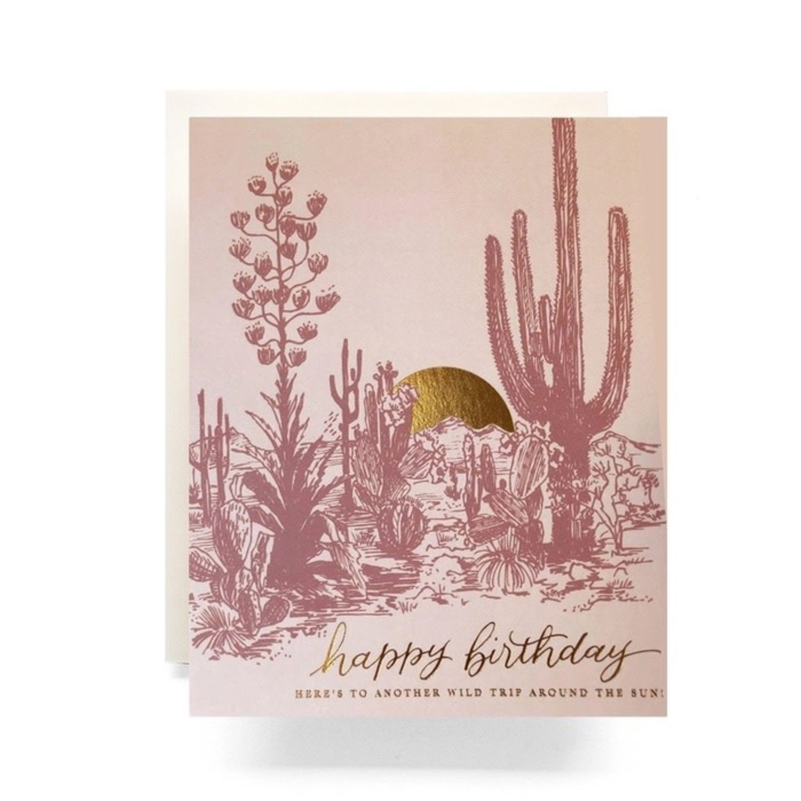 Cactus Sunset Birthday - Greeting Card