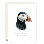Stud Puffin Birthday - Greeting Card