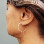Nina Designs Sterling Silver Large Bulb Minimalist Earrings