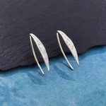 Nina Designs Sterling Silver Hammered Drop Earrings