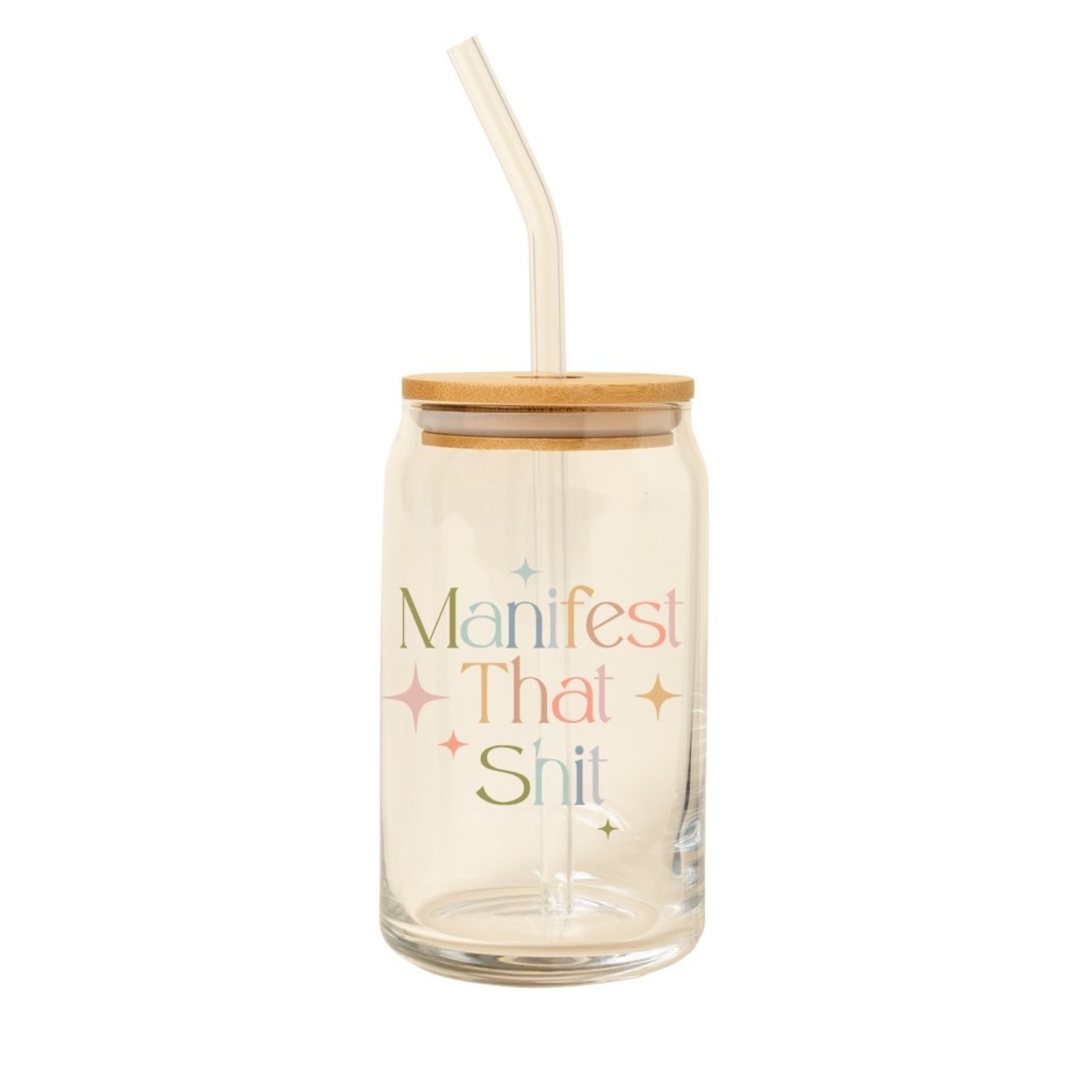 Talking Out of Turn Beer Can Glass w/ Bamboo Lid - Manifest