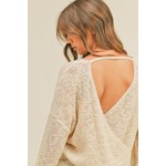 Lacey Open Back Sweater