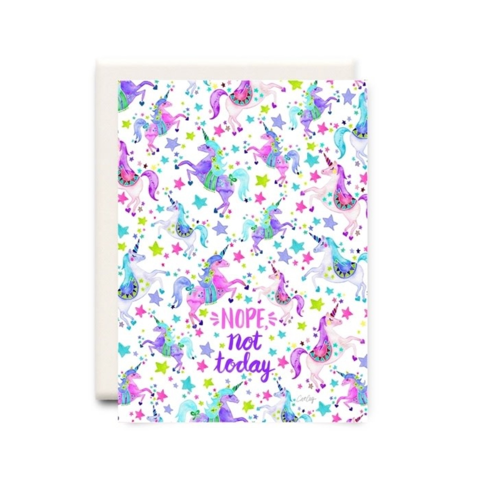 Nope Not Today - Greeting Card