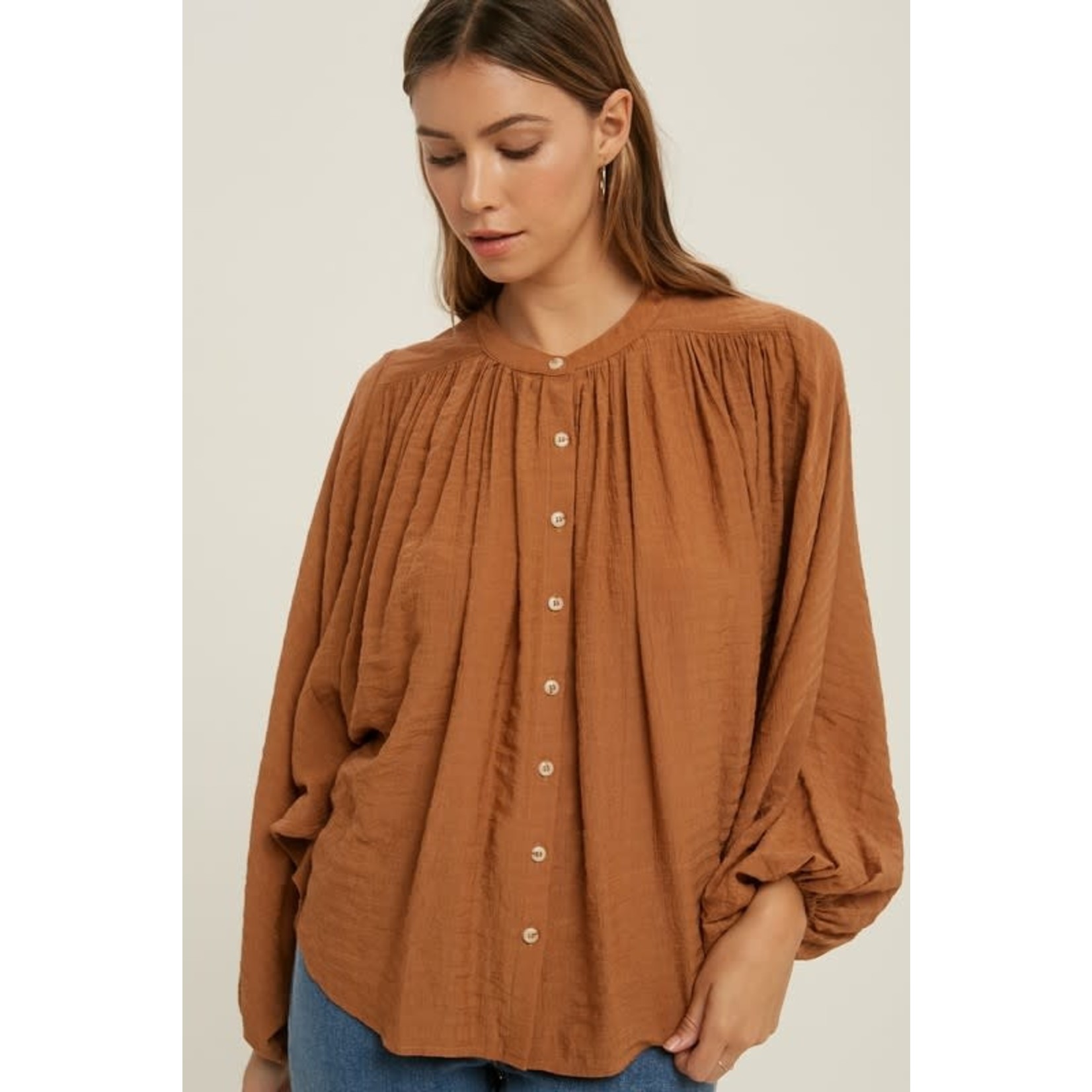 Emily Textured Button Down Top