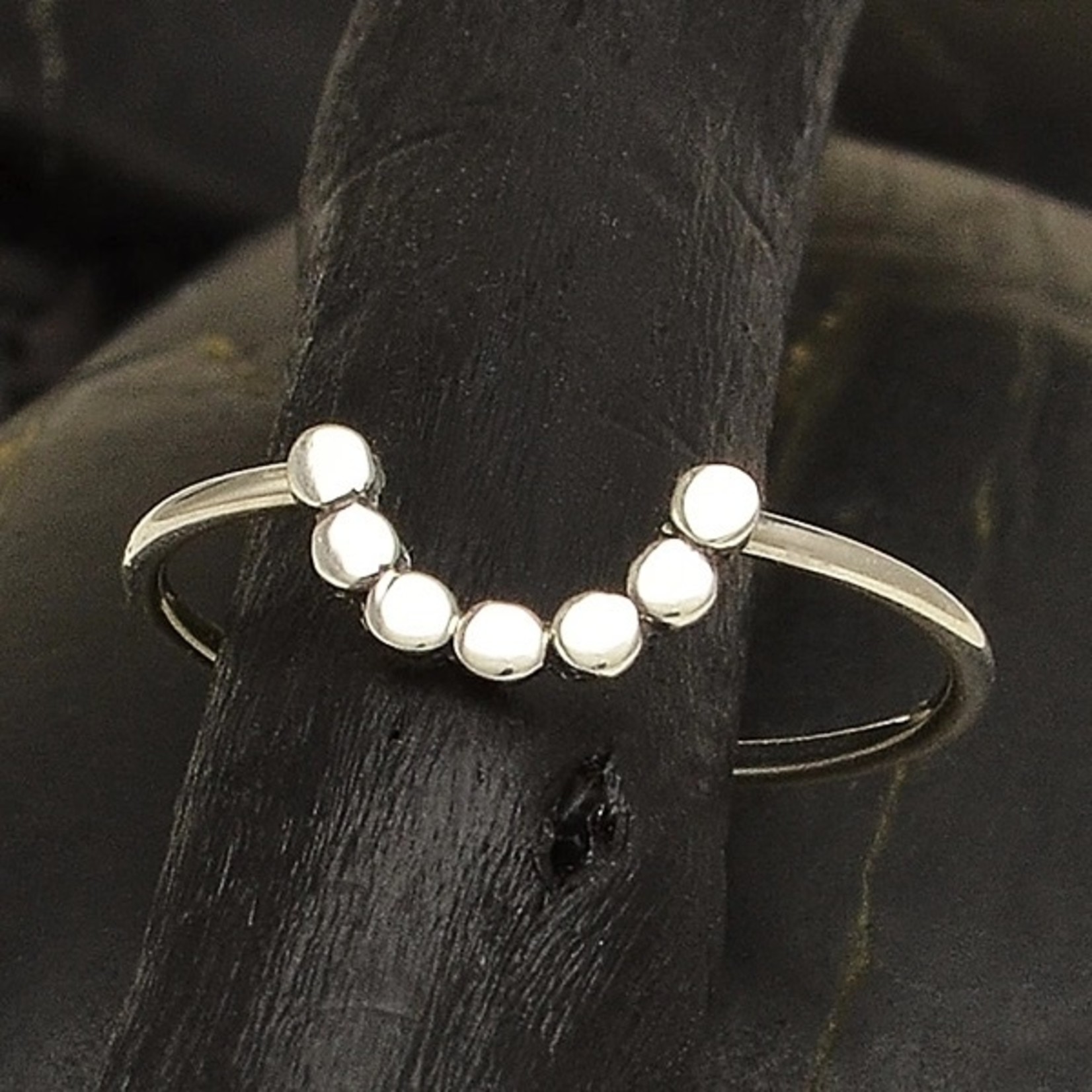 Sterling Silver Dotted Arch Ring