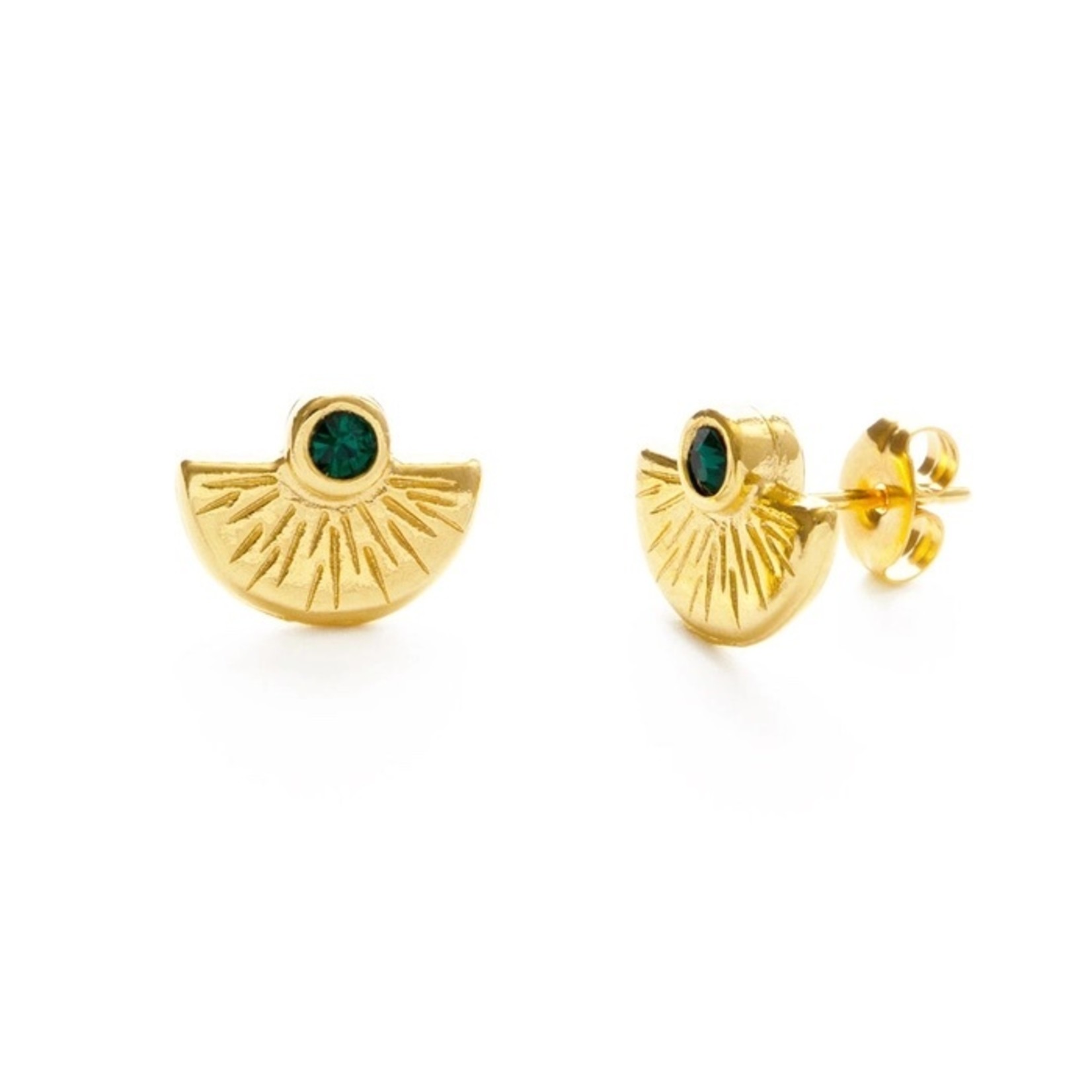 Buy Attractive Double Green Palakka Stud Earrings Kerala Traditional  Jewellery Online