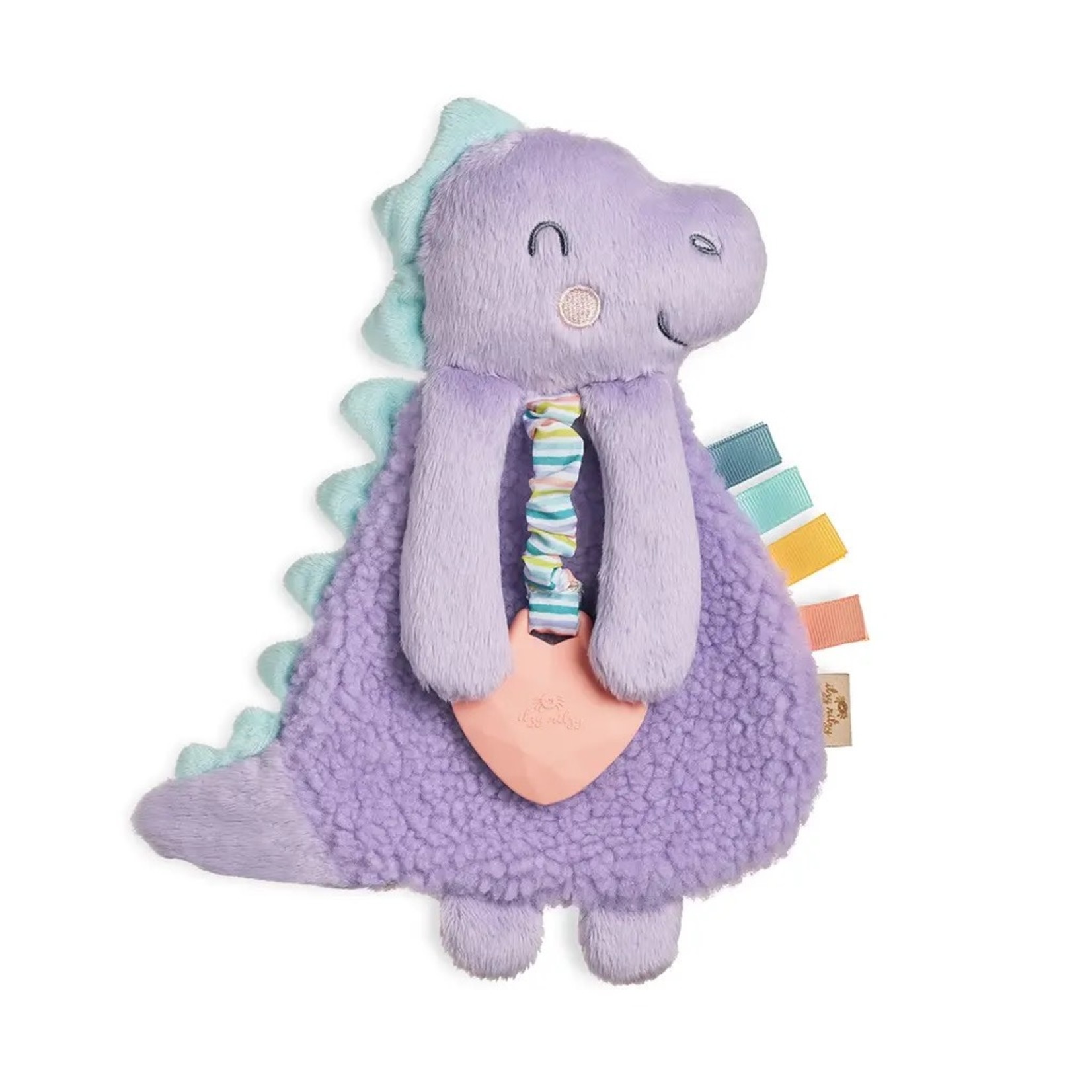 Lovey Purple Dino with Silicone Teether