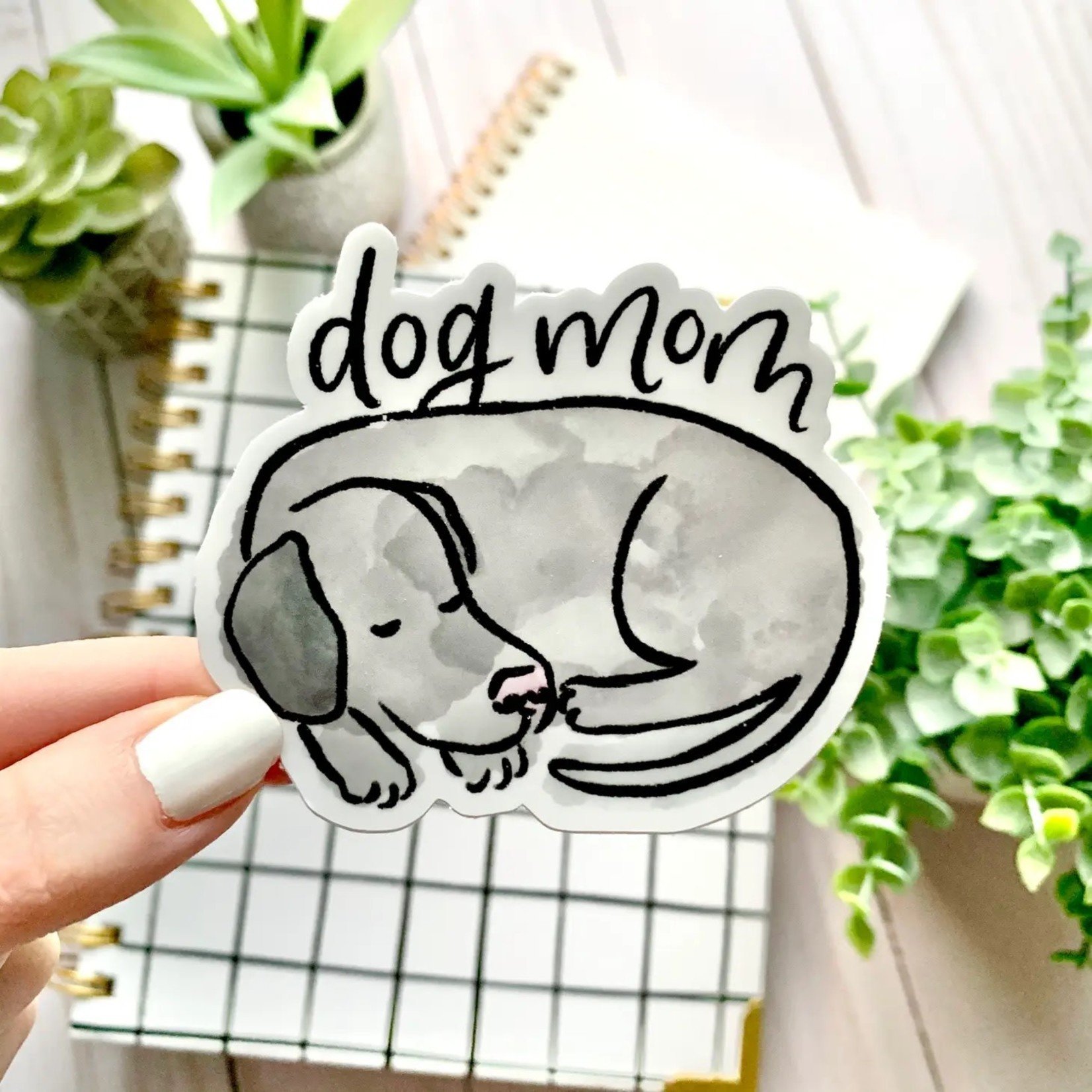 Watercolor Dog Mom - Sticker