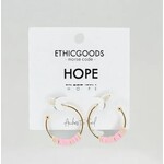 Ethic Goods Morse Code Heishi Half Hoop Earrings
