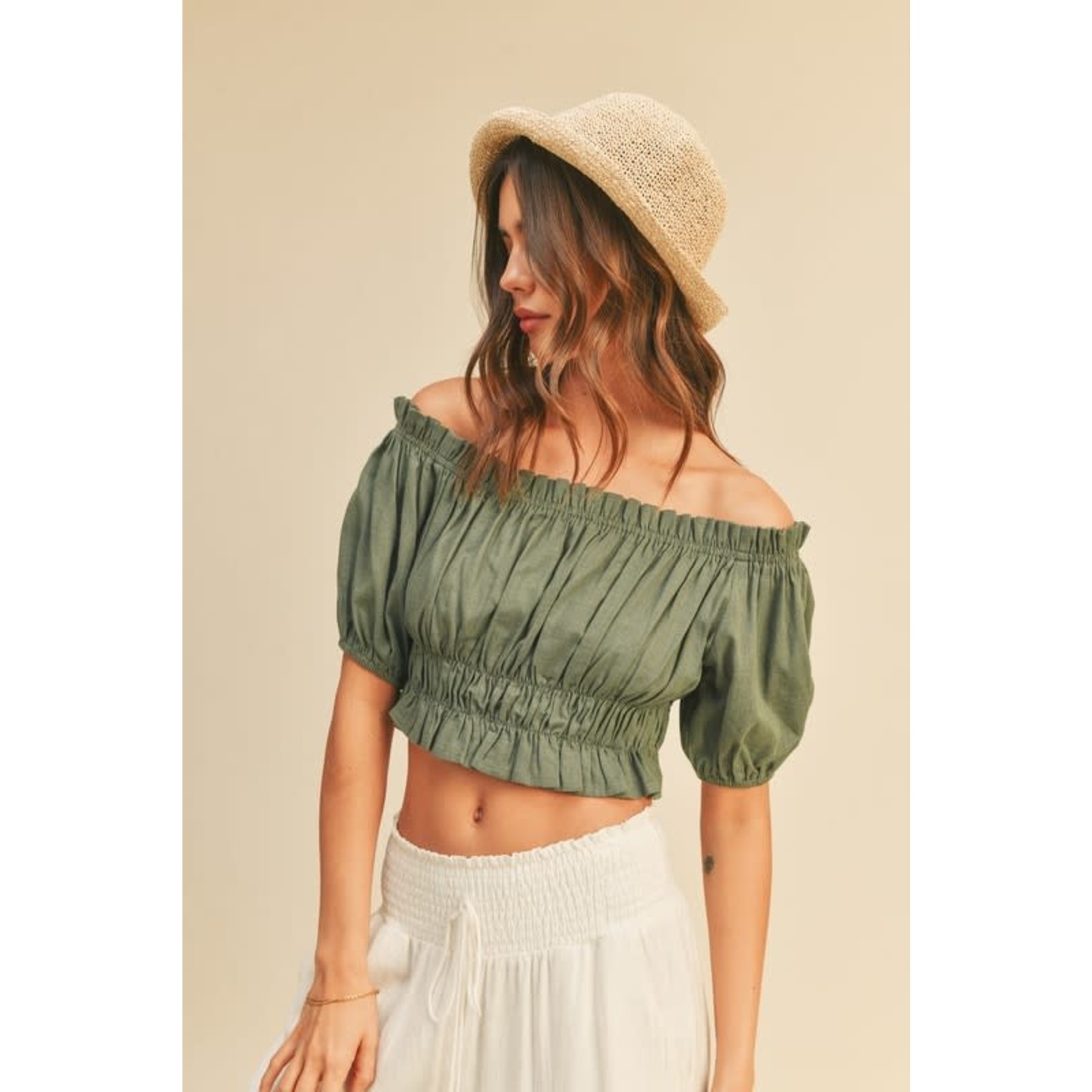 Maddie Ruffle Neck Line Top