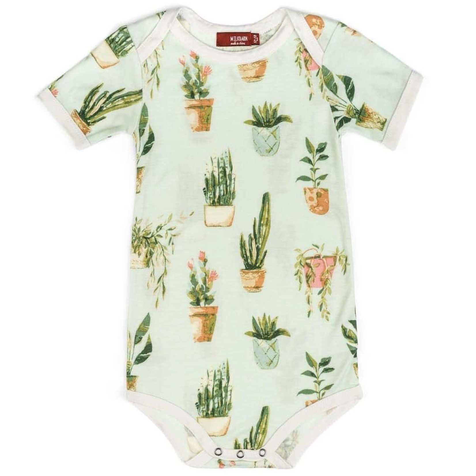 Potted Plants Short Sleeve Onesie