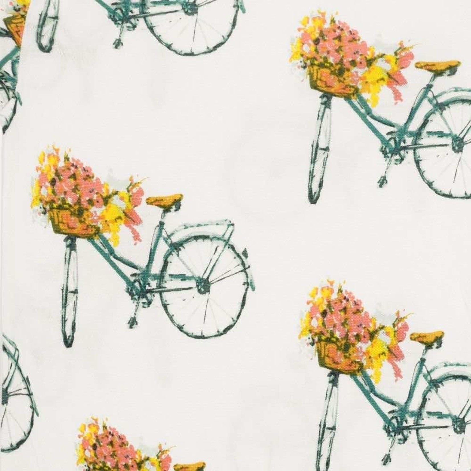 Floral Bicycle Short Sleeve Onesie